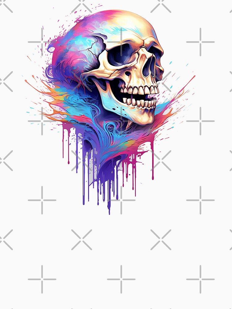 Paint Dripping Skull by CoutureCrypt