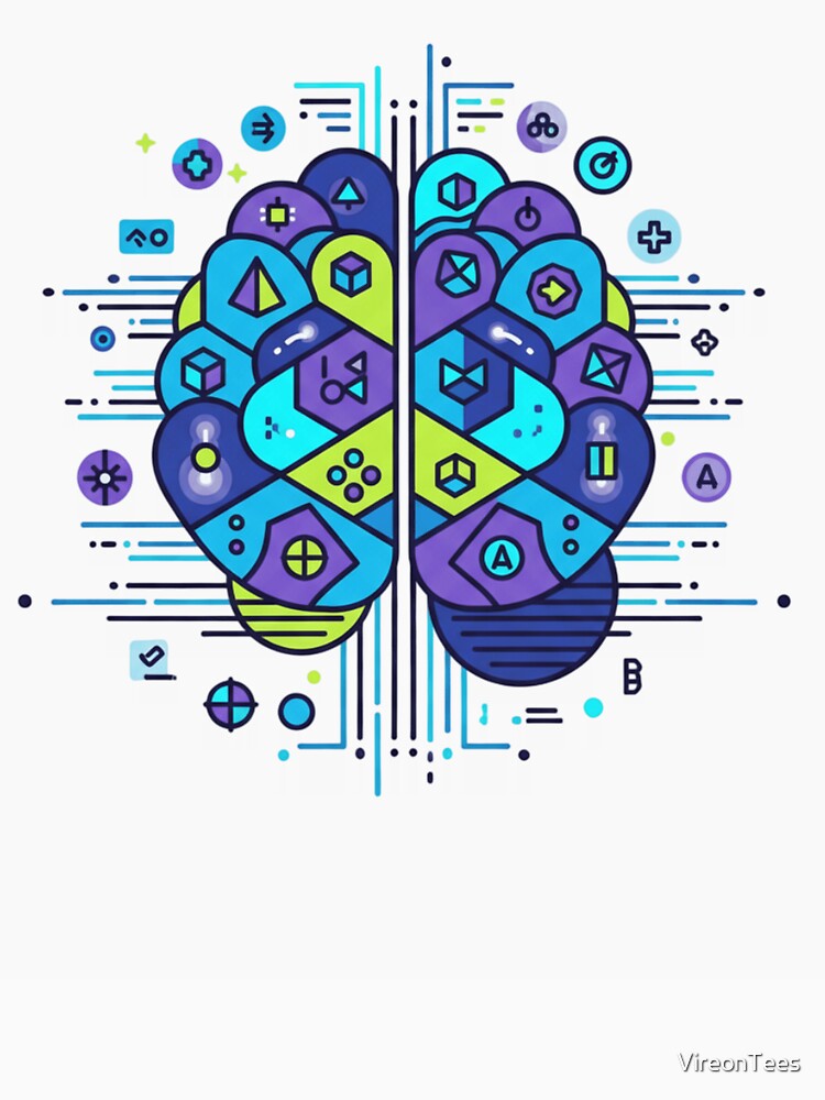 Gaming Brain – Strategy and Skill Mindset Illustration by VireonTees