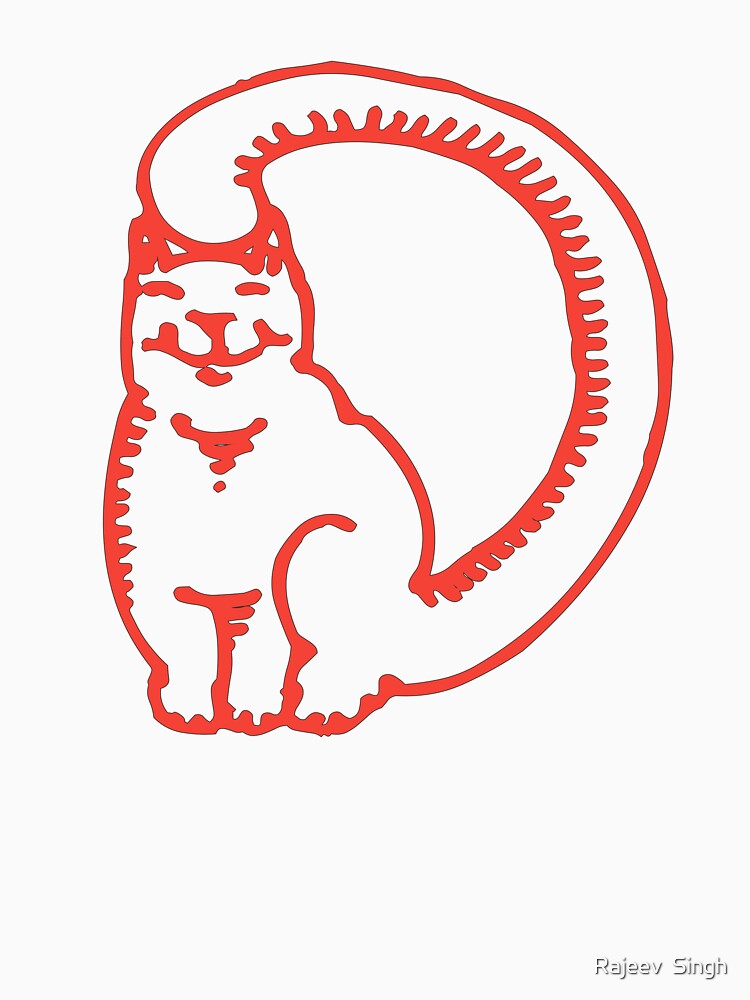 Cat Initial Monogram D by Rajeev  Singh