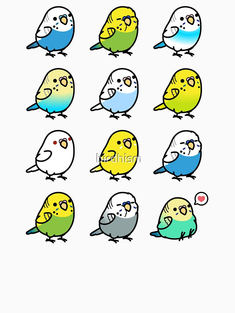 Chubby Budgies by birdhism