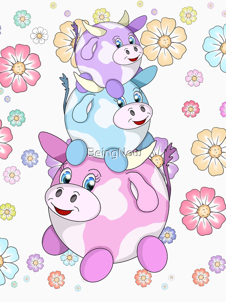 cartoon bubble cows by BeingNow