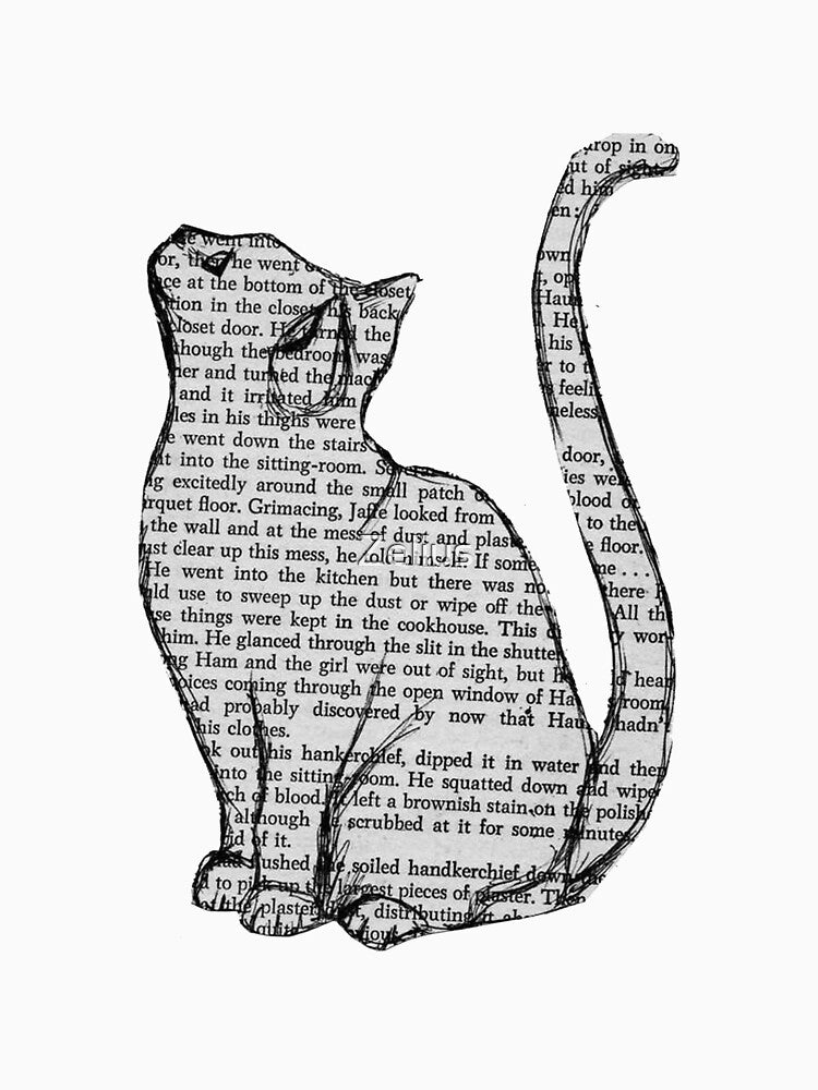 cat reading book sticker by Zelius