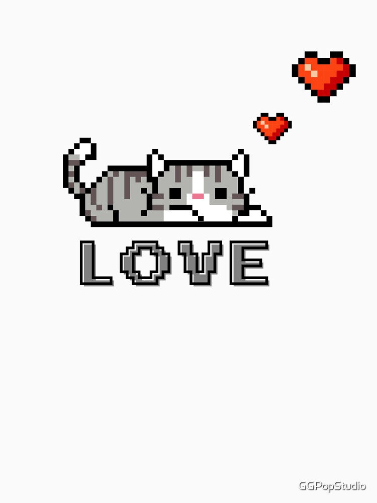 Pixel Cat Love by GGPopStudio