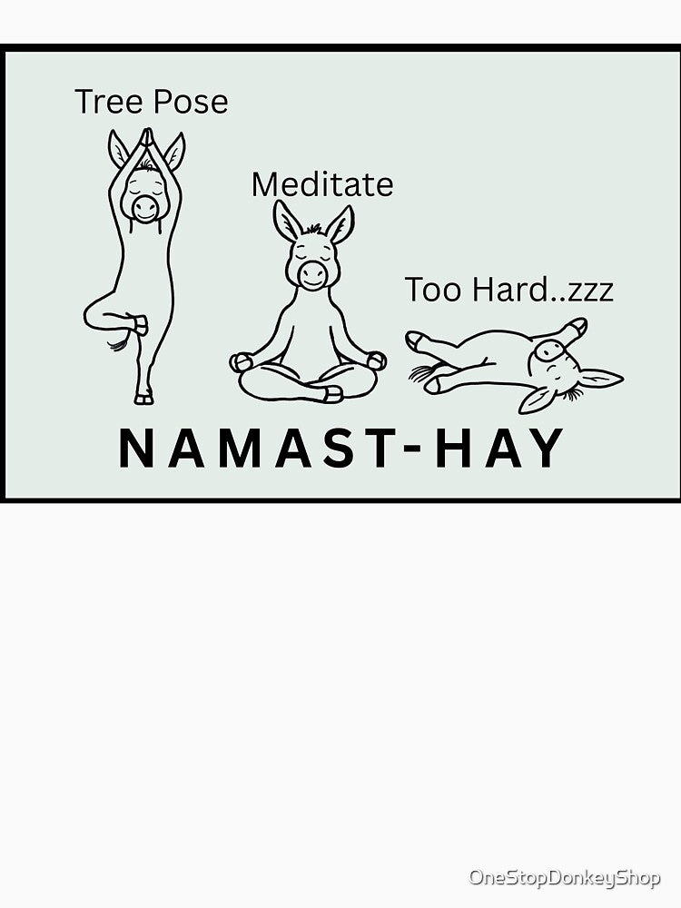 Yoga Pose Funny Animal Print by OneStopDpnkeyShop