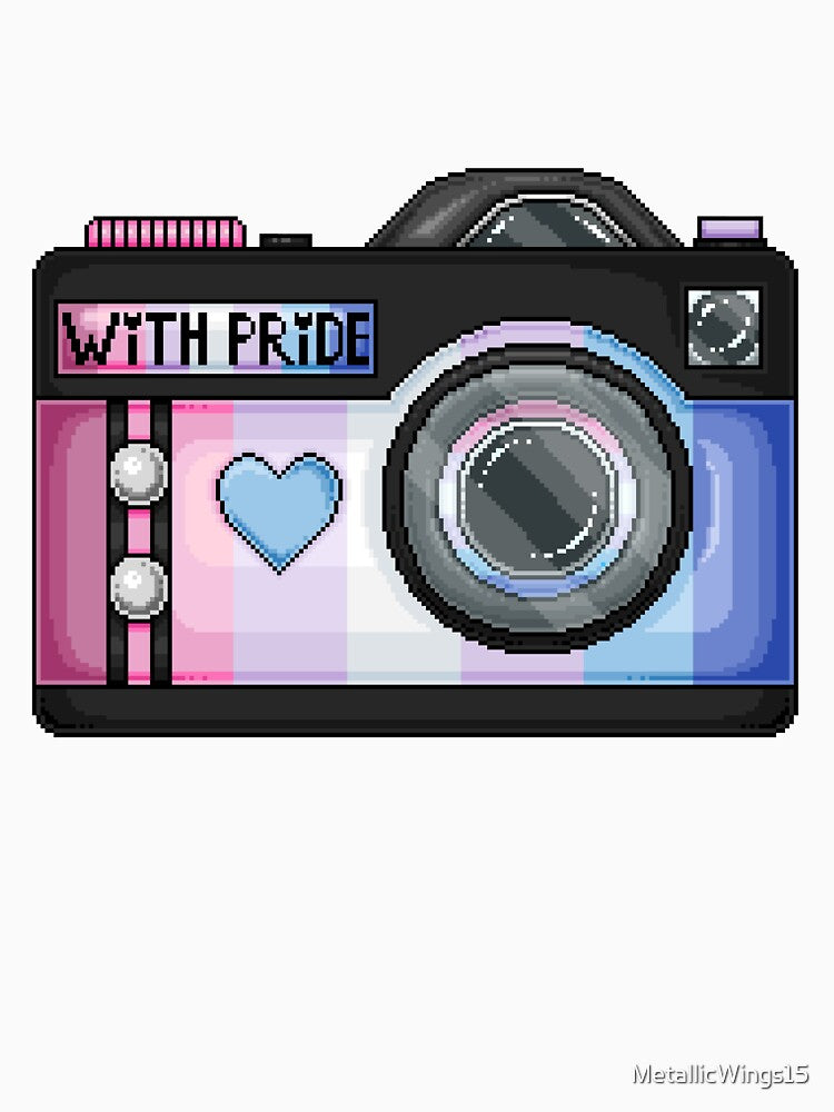 Bigender Pride Pixel Camera by MetallicWings15