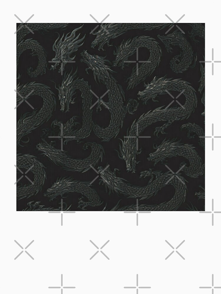 Chrome Dragons: Futuristic Tribal Edge (Y2K Vibe) by SeanOsShirts