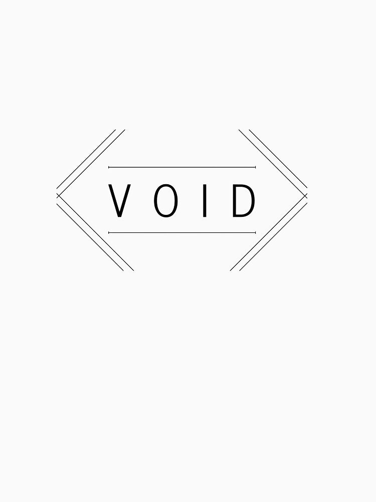 VOID Minimal Geometric Typography Design (Black & White) by Ve state official