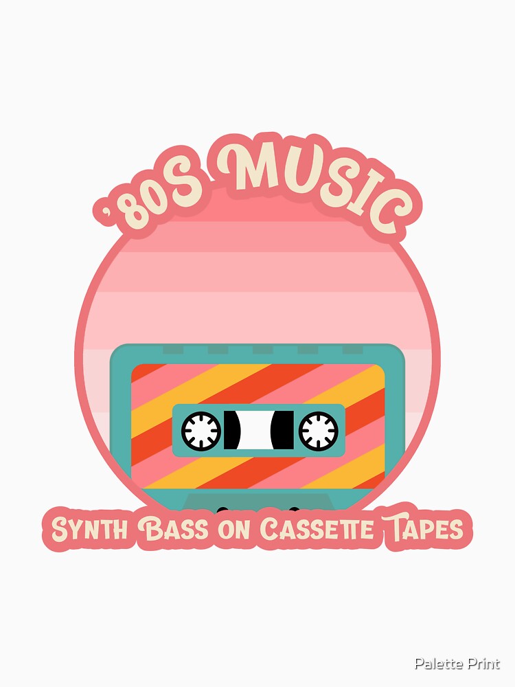 Vintage 80s Music Retro Cassette Tape by Palette Print