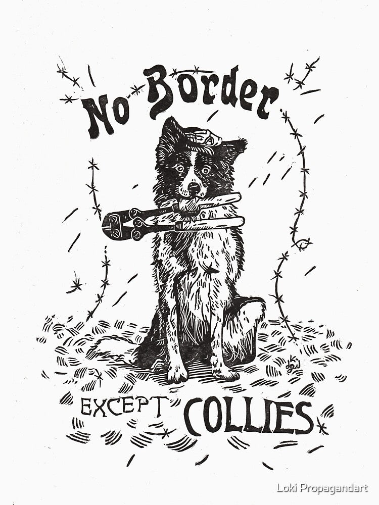 No Border except Collies by Loki Propagandart