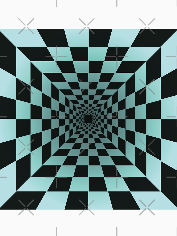 Tunnel-shaped checkered perspective by professorguru
