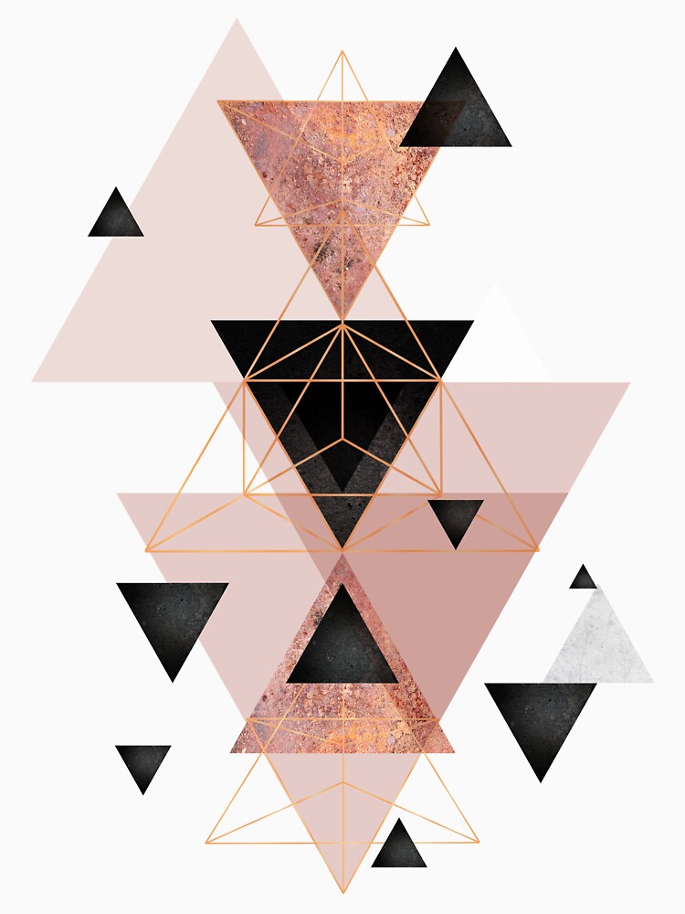 Geometric in blush and rose gold by UrbanEpiphany