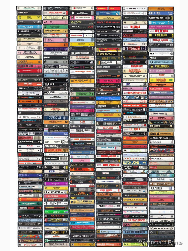 Greatest Albums of the 1980s - Ultimate 80s Print by Mr Mustard Prints