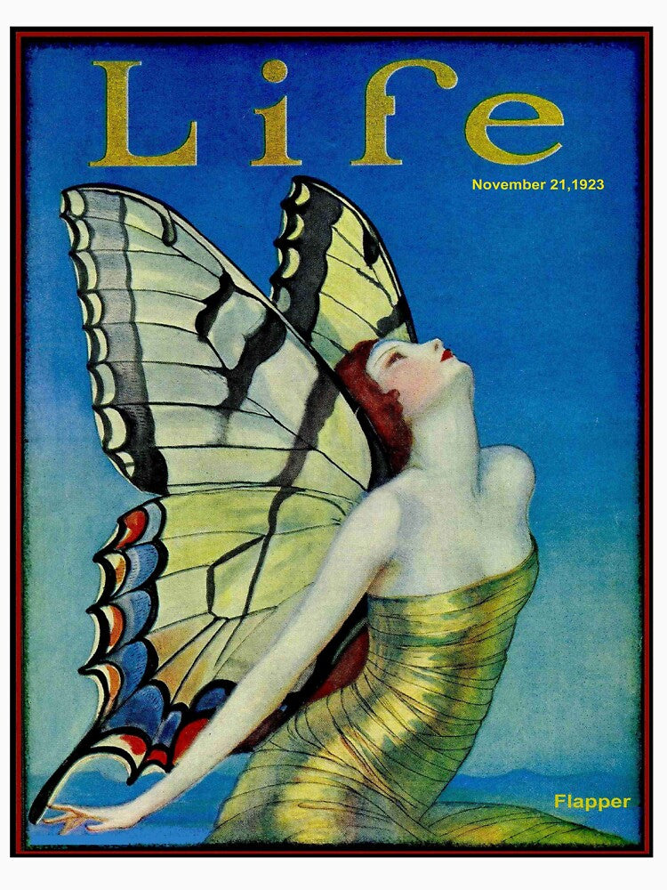 LIFE : Vintage 1923 Flapper Butterfly Print by posterbobs