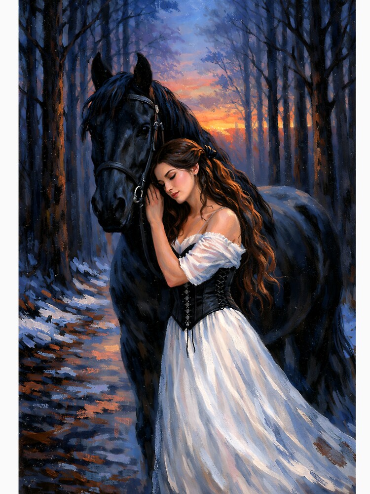 fantasy woman with horse by MKVisions