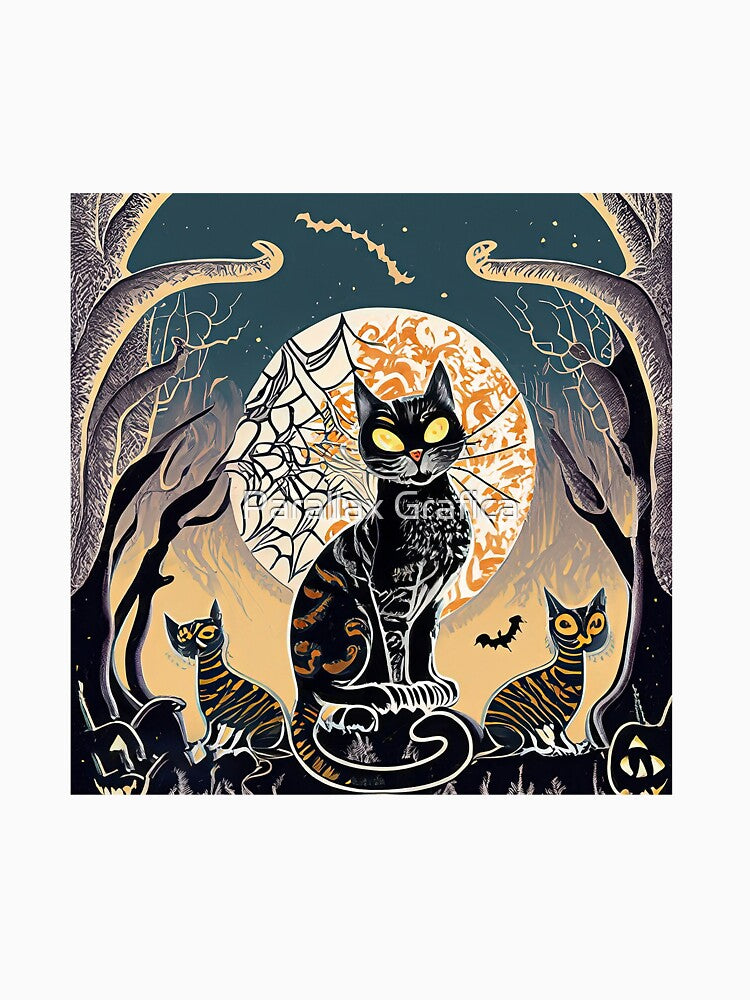 Creative Halloweens Cat Illustration by Parallax Grafica