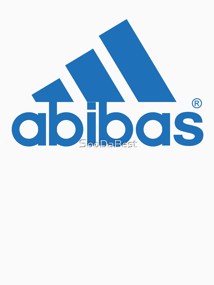 Funny Abibas Logo Collection Blue by Shop_SWANDERS