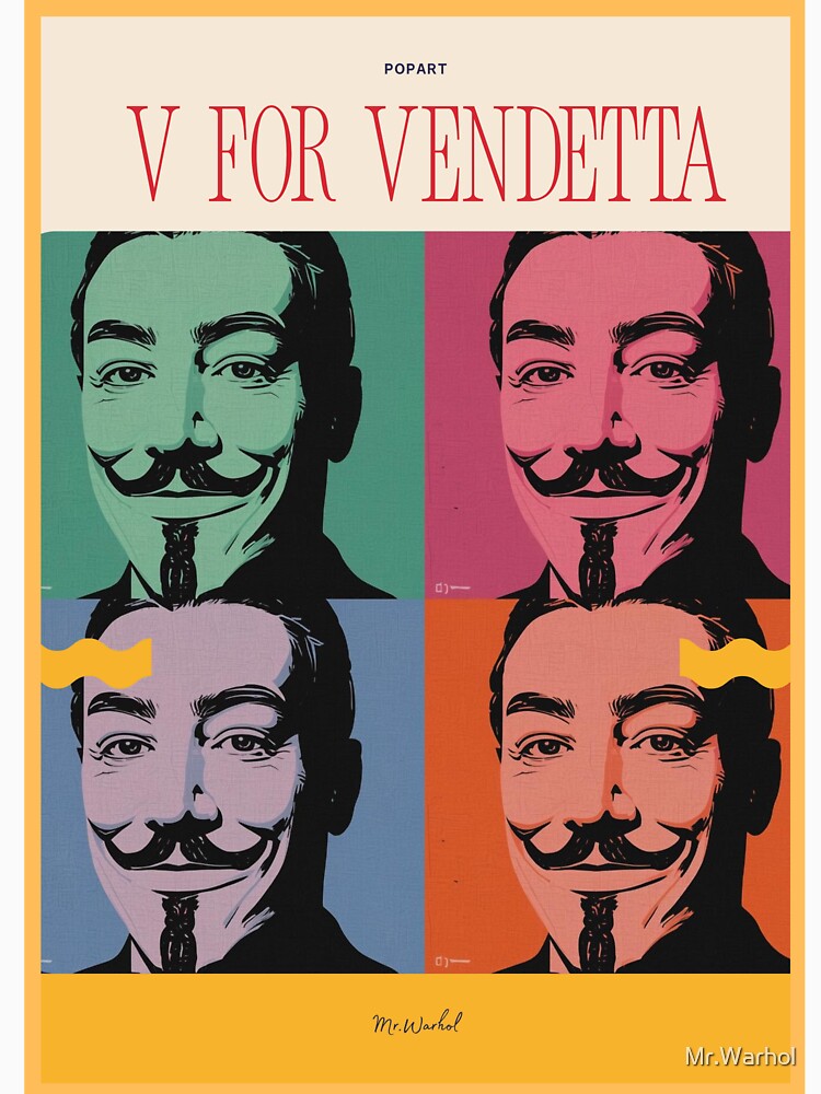Pop Art Revolution Mask – Warhol Style Iconic Poster by Mr.Warhol