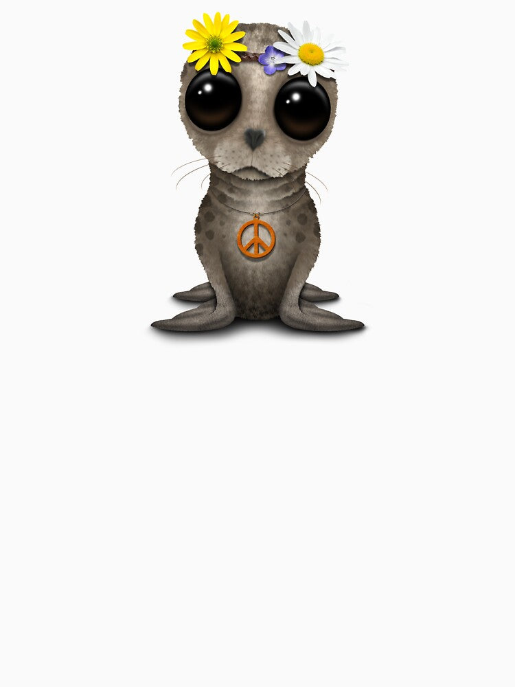 Cute Baby Seal Hippie by JeffBartels