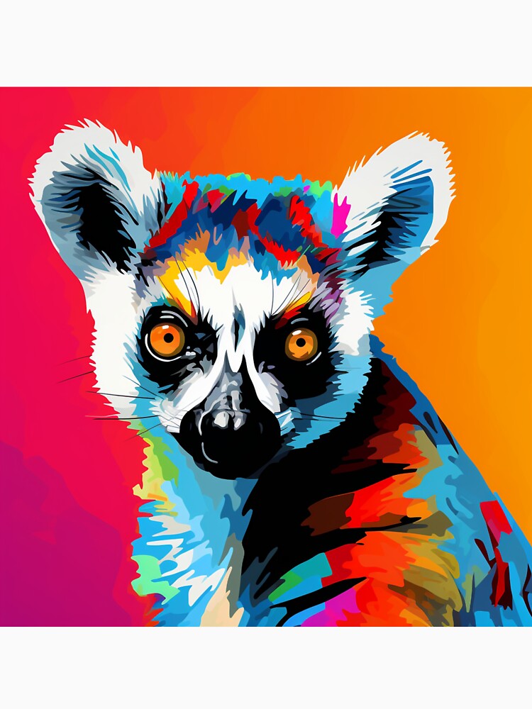 Lemur Pop Art 1 by AstroRisq