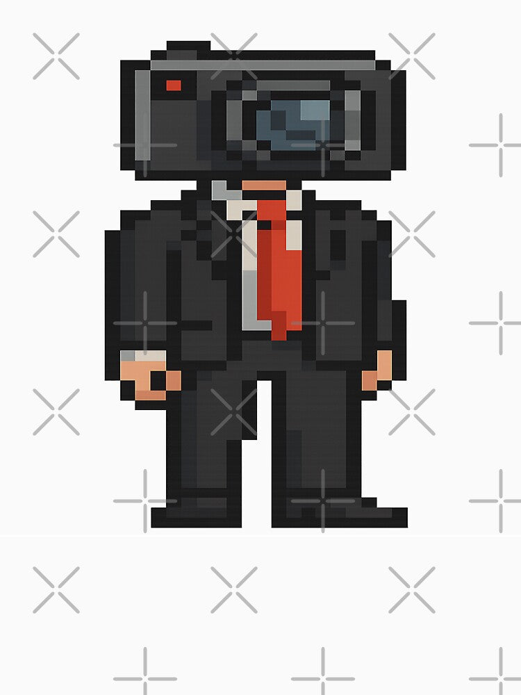 Titan CEO in Pixel Mode – Retro Surveillance by artist-for-you