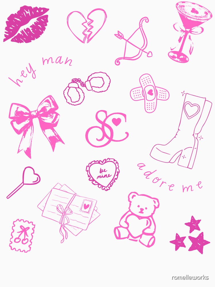 Pink Coquette Aesthetic Design | Soft Chaos Love Illustration by romelleworks