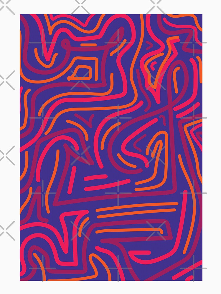 90s movie theater inspired funky swirling pattern- Gimik by studioarchive