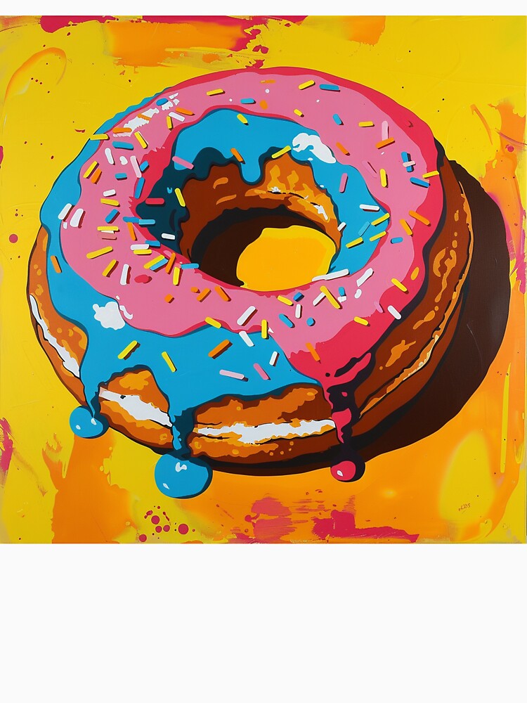 Iced Donut Pop Art 4 by AstroRisq