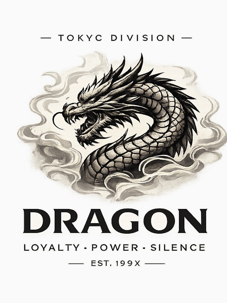 Minimal Dragon Streetwear | Loyalty Power Silence Aesthetic Design. by MR.SINGH_CREATE