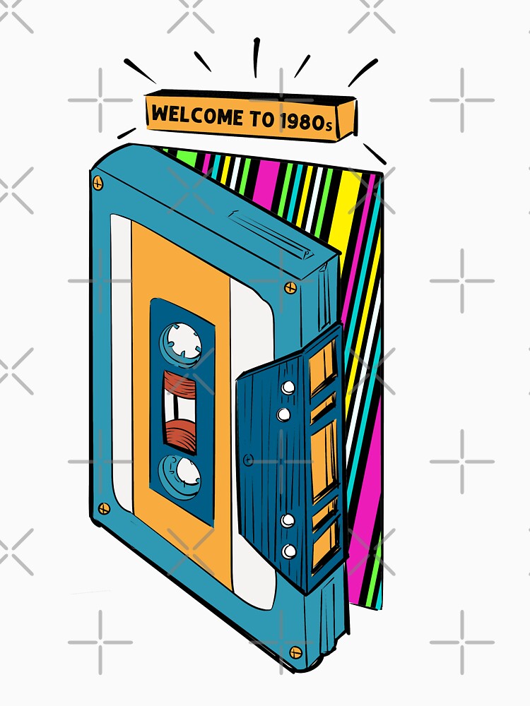 Welcome To 1980s 80s Cassette Tape 1980s Retro Vintage Throwback Music by Crazy Trendy Designs
