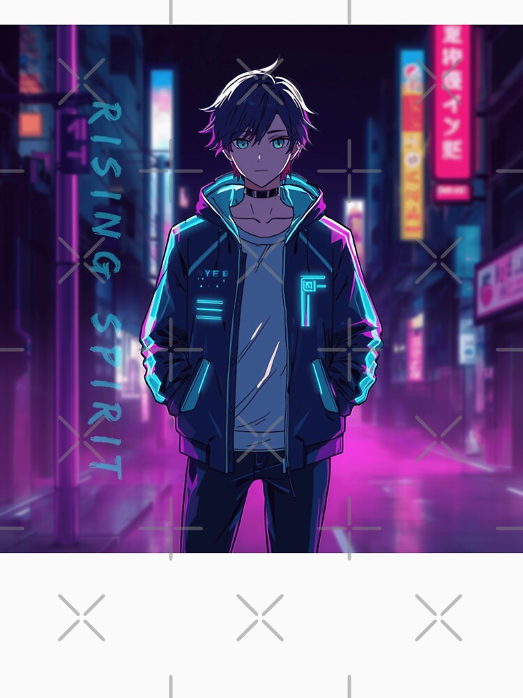 Rising Spirit Cyberpunk | Anime Neon City Character by Animepopstudio