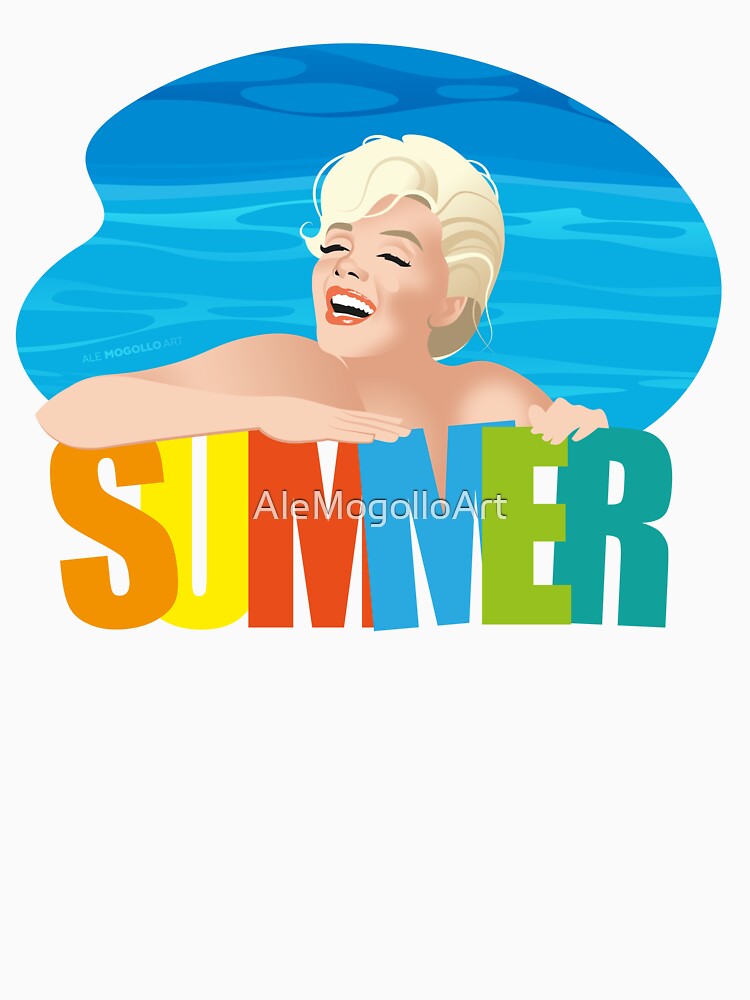 Summer at the pool by AleMogolloArt