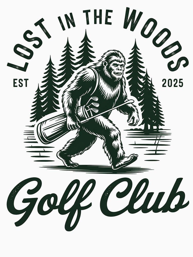 Bigfoot Golfing Sasquatch Golf by TorjeARTStore