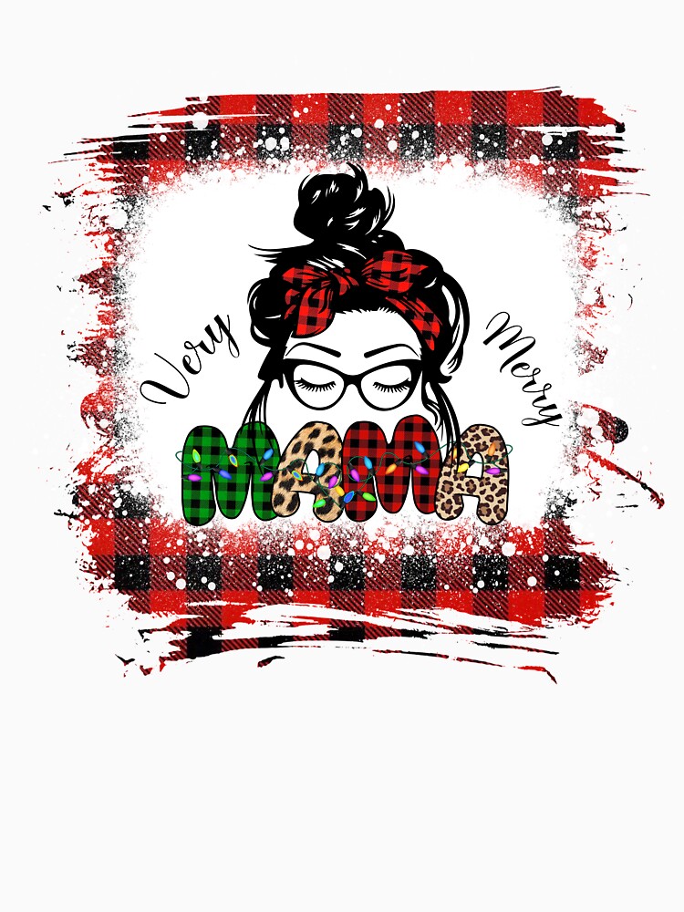 Verry Merry mama sublimation Tartan Plaid Seamless by JeffreyLittle