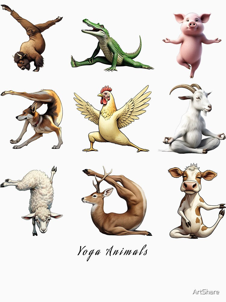Yoga Animals by ArtShare