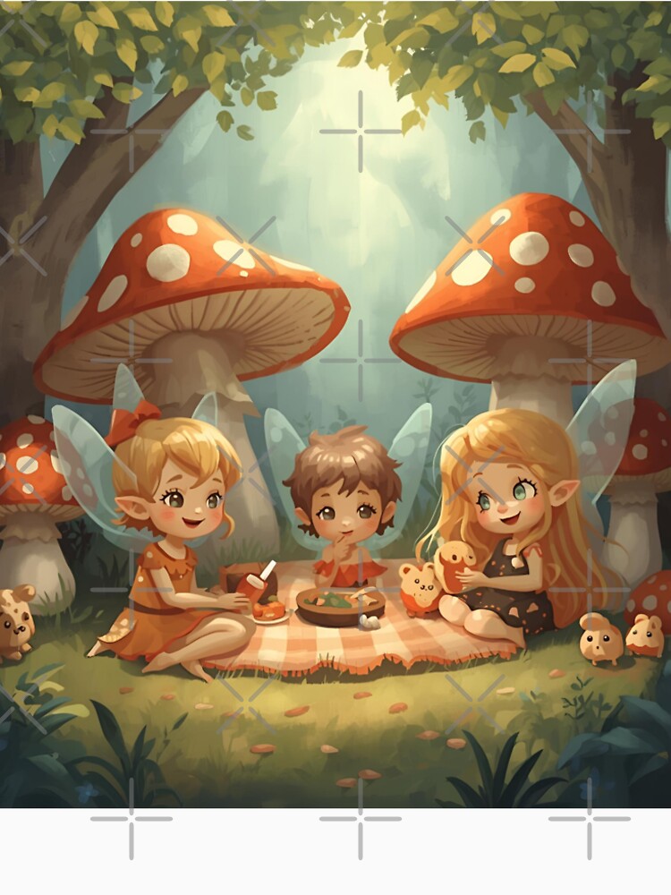 Cute fairies celebrate in the fairytale forest by SimonsDesignArt