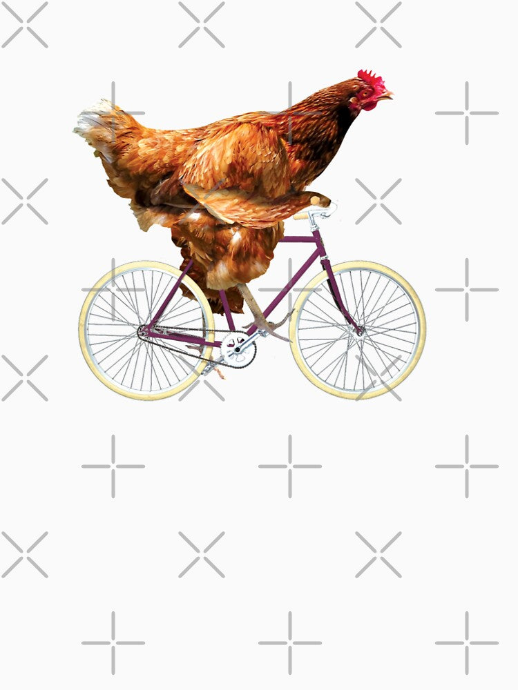 Quirky Chicken Riding Bicycle by RamiBeans