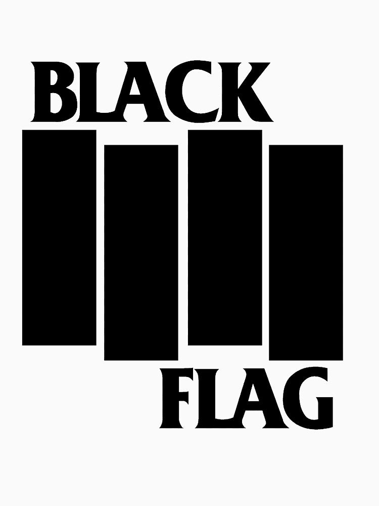 Black Flag Punk Rock Hardcore Band Shirt – Iconic Four Bars Design by Cat-butt-shirts