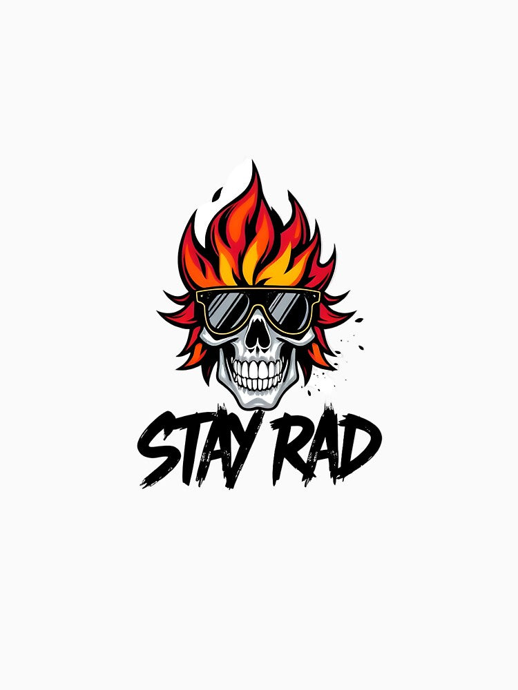 Edgy Skater Skull Stay Rad Streetwear Aesthetic by avexocartel