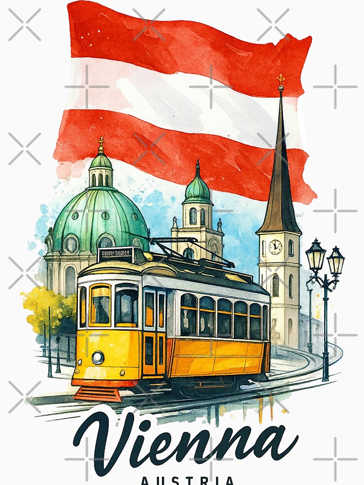 Vienna Austria Travel Art by ryanapples2