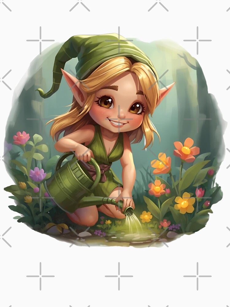 Cute elf girl with gravel can by SimonsDesignArt