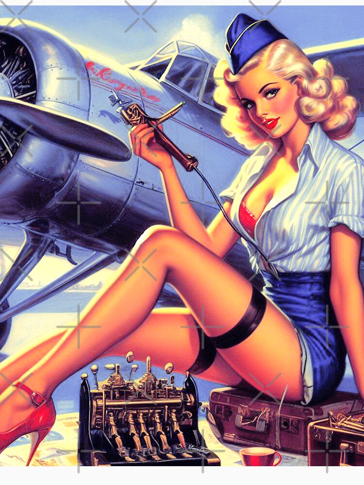 Retro Airplane Pin-up by PulpVintage