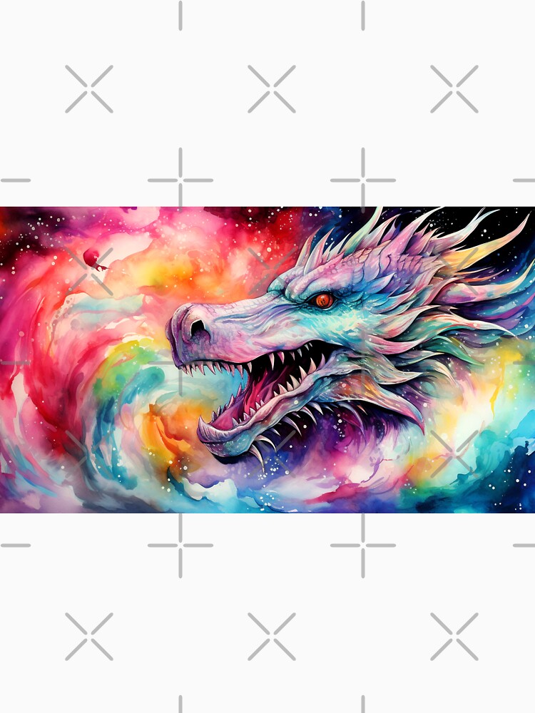 Dark Fantasy Watercolor - Rainbow Dragon by Fantasy Masterpiece