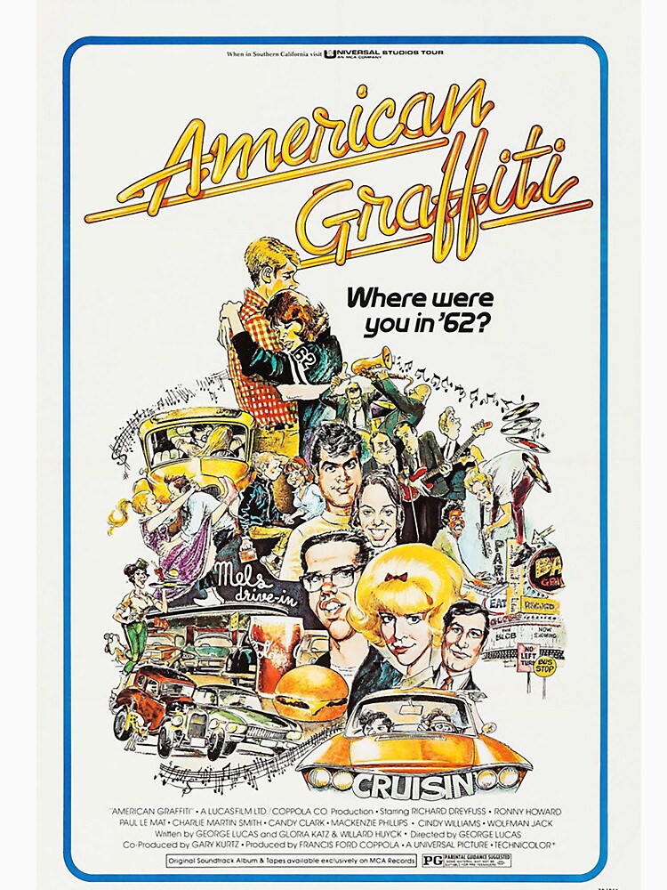 American Graffiti (1973) Vintage Movie Poster by sergiokobe