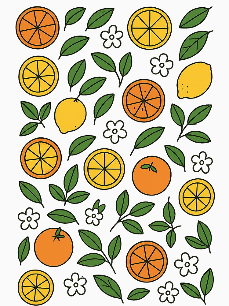 Mediterranean Citrus Bloom | Oranges, Lemons, Summer Vibes by Threadoir