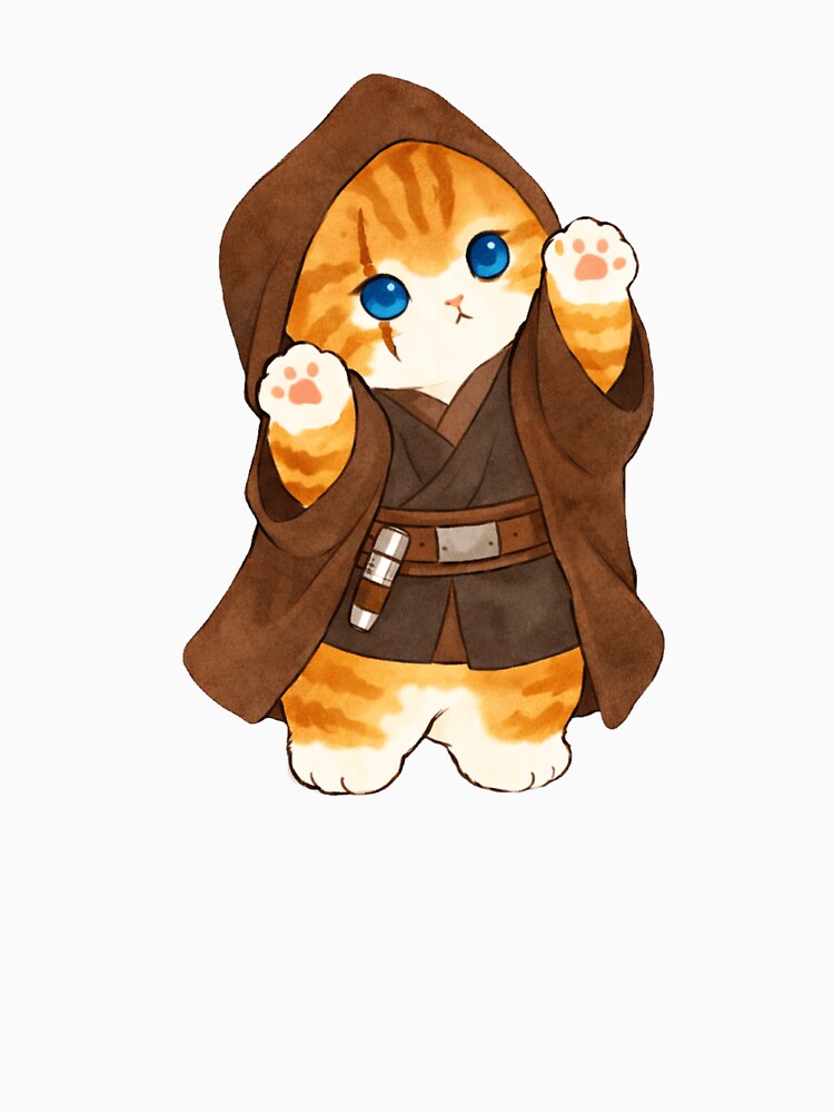 Jedi Cat Cute Sci-Fi Fan Art by Reyxava