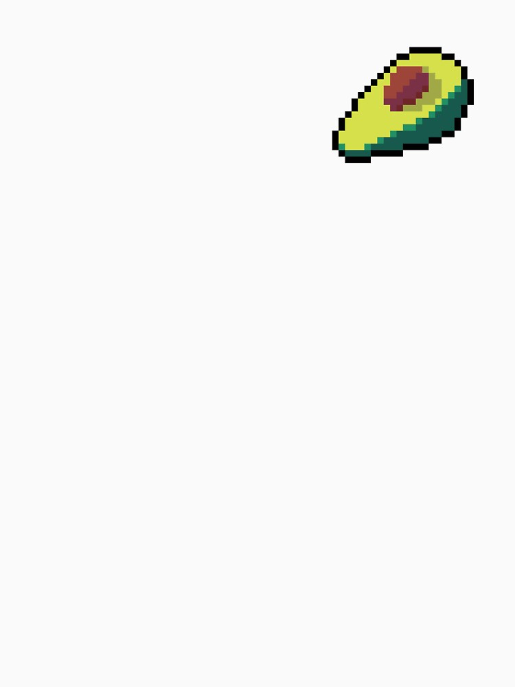 Pixel Avocado Slice - pixel food art by LittleFoodShop