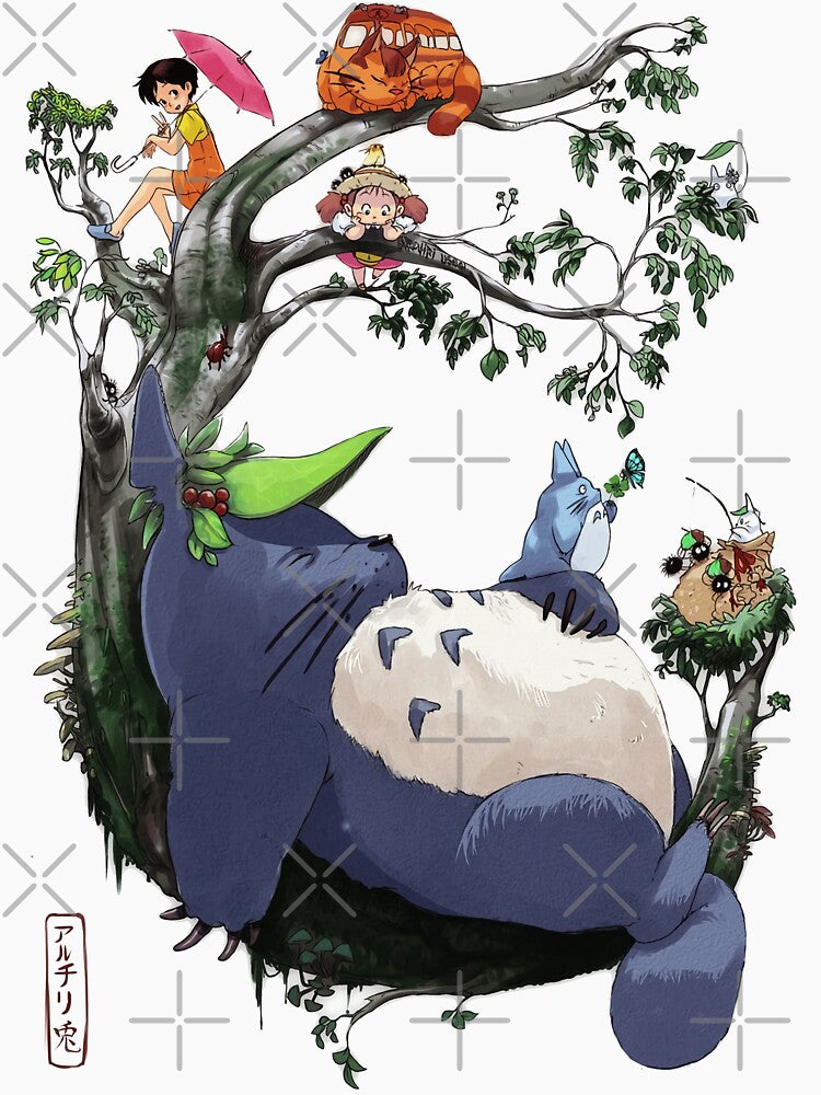 Cute kawaii art girl sleep on tree -%[ghiblis]%- flying away dragon by Wenddys