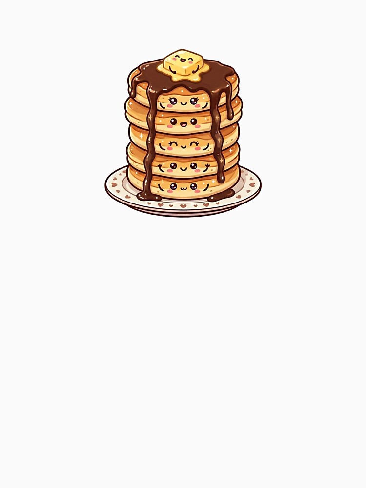 Chocolate Pancake Breakfast Stack Kawaii by redsharkuk