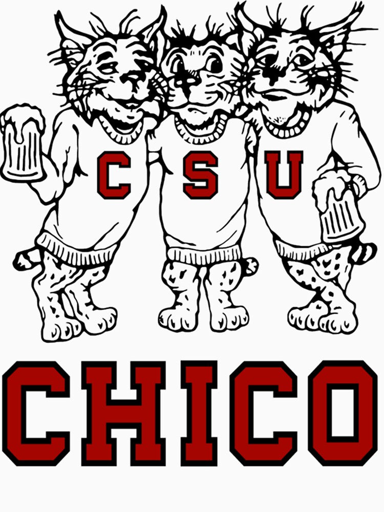 Chico State Vintage Drinking Wildcats Logo From The 1970&x27;s 1980&x27;s Classic Copy Copy by Jamesteesd