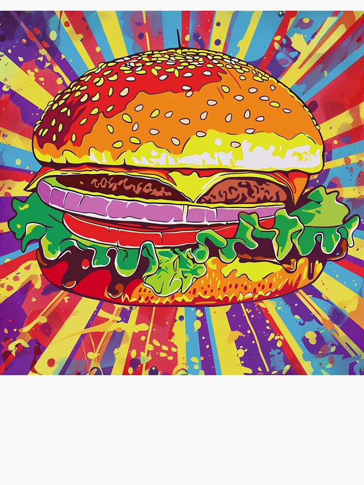 Hamburger Pop Art 2 by AstroRisq
